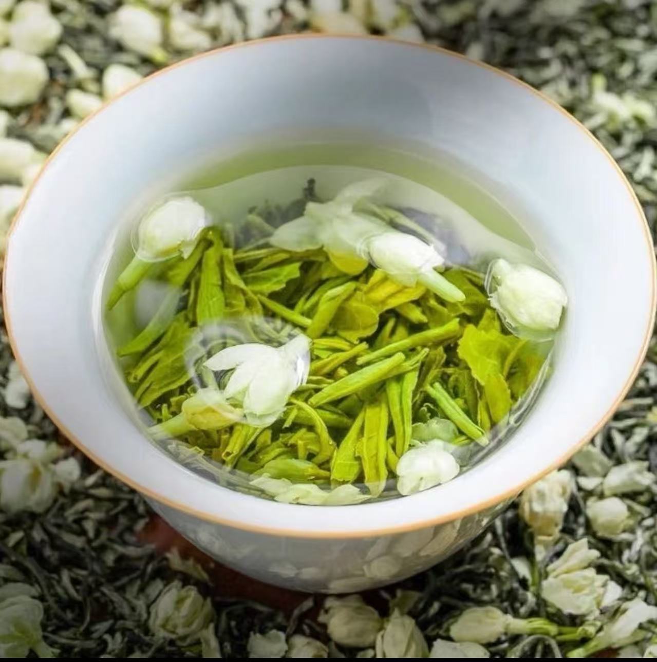 【茉莉飘雪】特级绿茶加茉莉入口清香