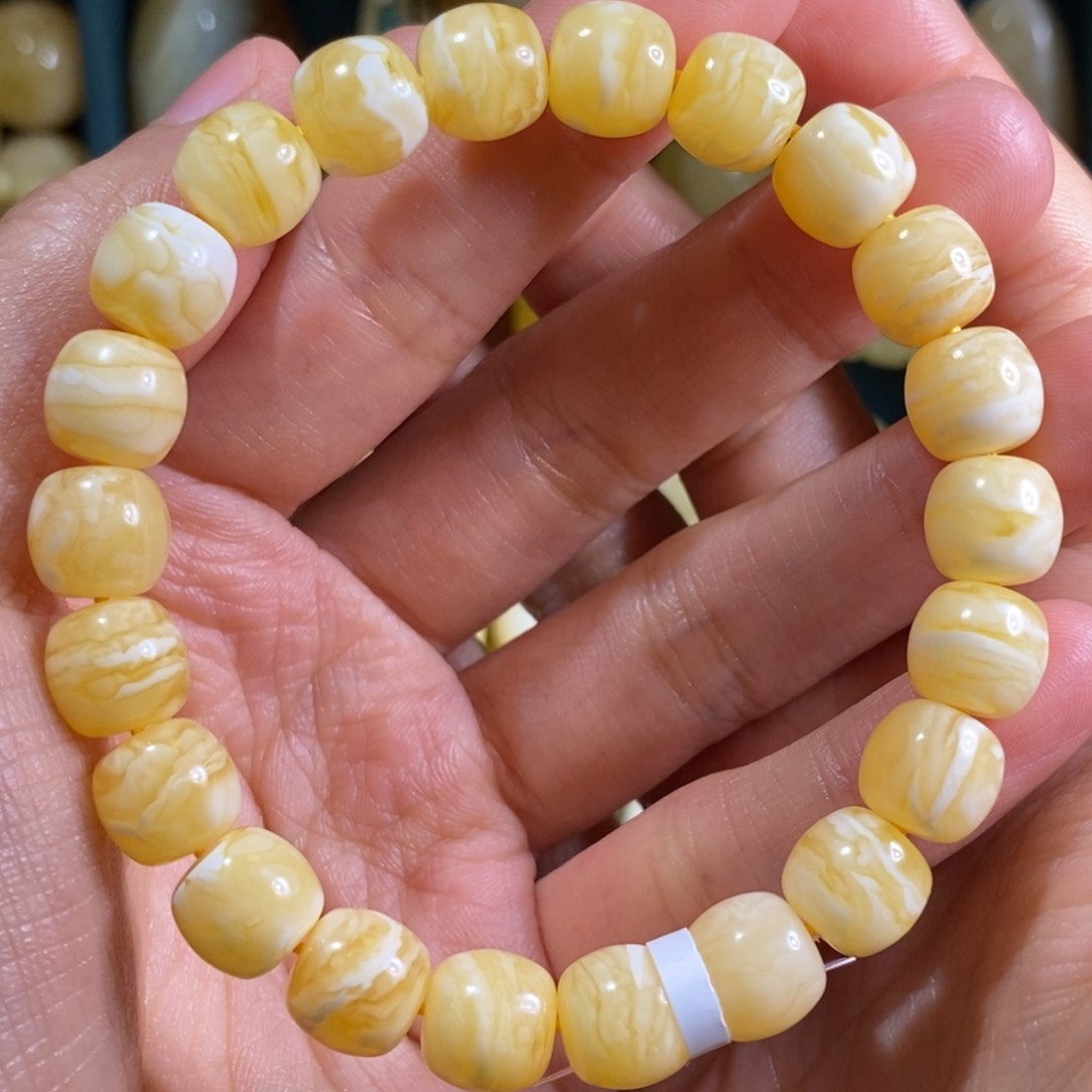 蜜蜡裸石未镶嵌9.5手串