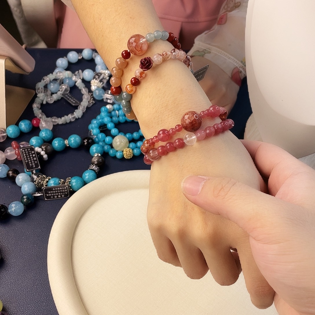 水晶银S925镶嵌手链