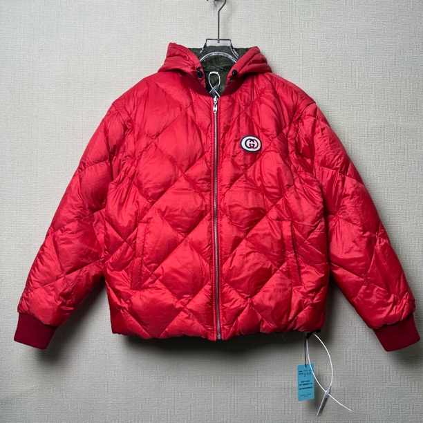 99新 GUCCI/古驰 双面穿羽绒服外套/尺码50