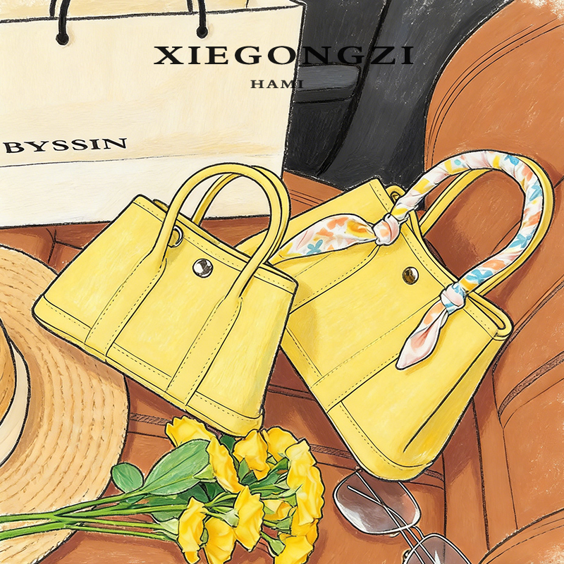 【花园】真皮手提包女士斜挎包包头层牛皮私人定制