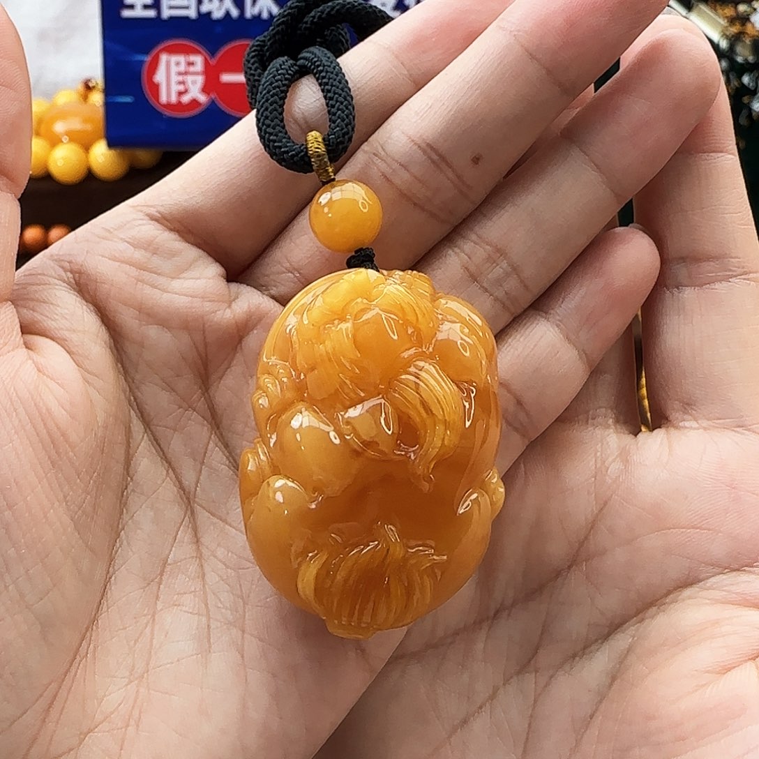 琥珀颈饰未镶嵌吊坠