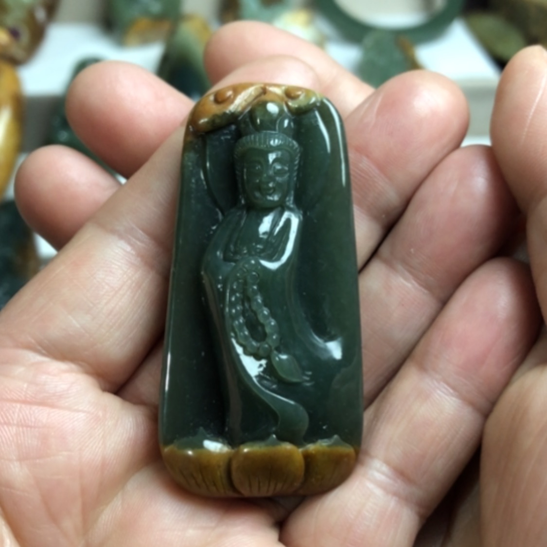 【闪购商品】岫岩河磨玉（透闪石质玉）挂件未镶嵌