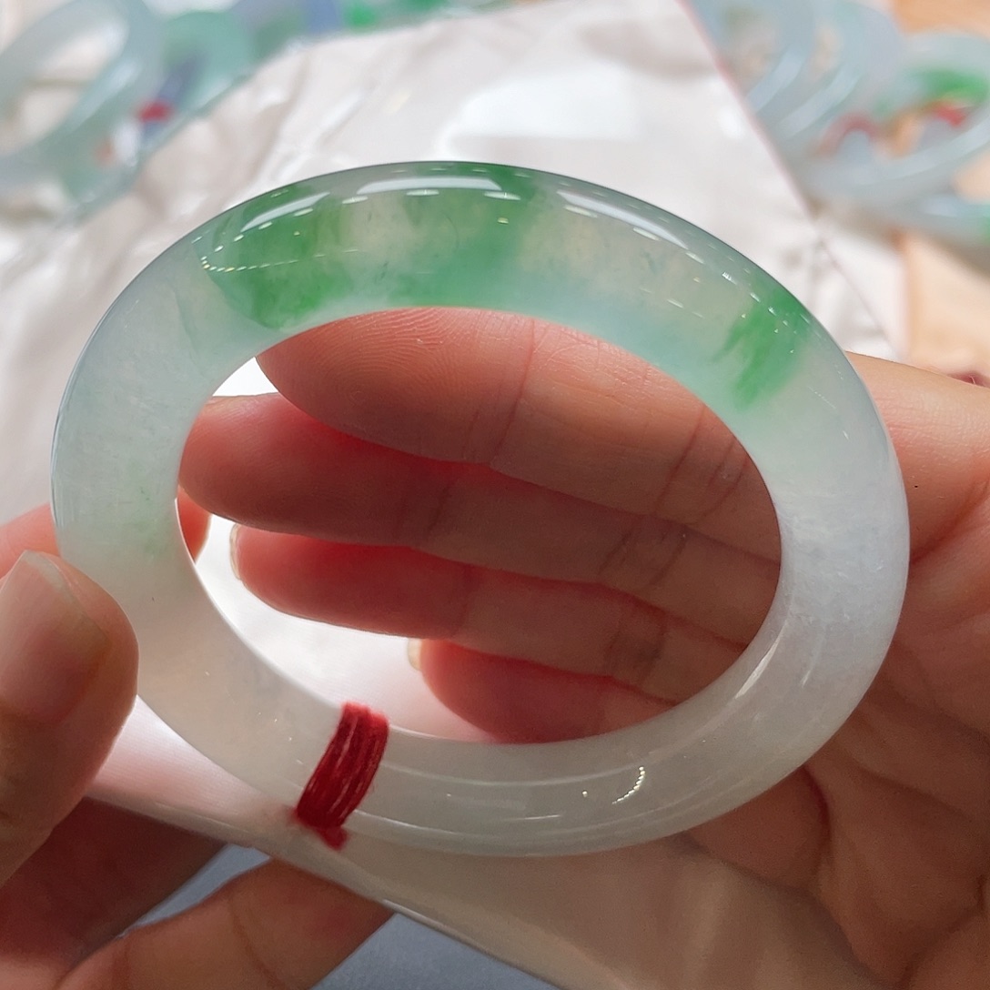 翡翠手镯未镶嵌14号圆条