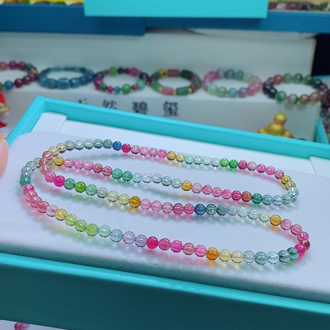 碧玺手链未镶嵌5.2mm左右