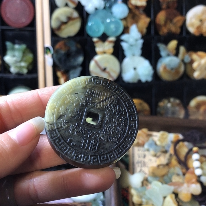岫玉未镶嵌岫玉挂件