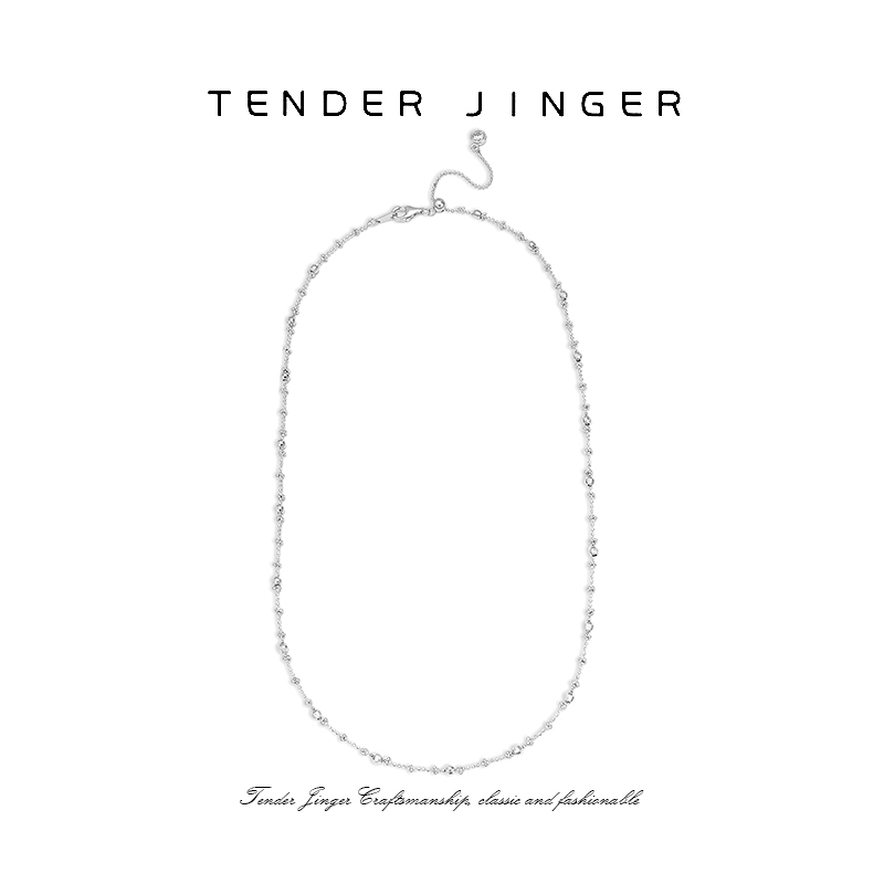Tender Jinger 坠链均925银 25新款爆闪切面圆珠仙女链项链轻奢