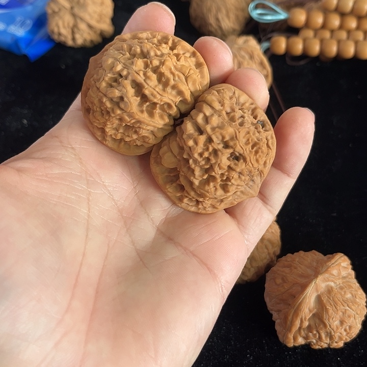 文玩核桃把件44左右夹板练手官帽，编号017