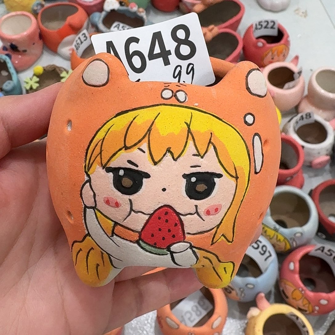 丁丁。手工景德镇花盆特瑕疵