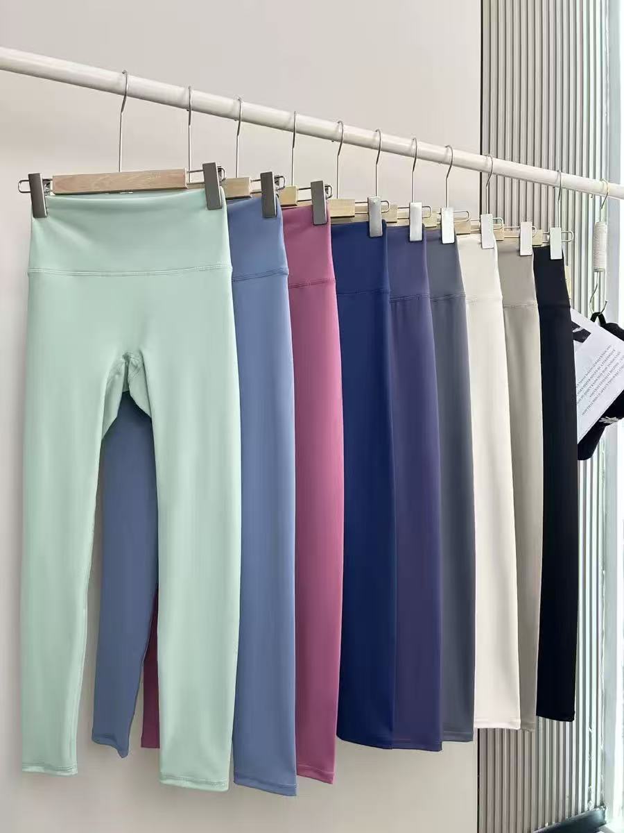 裸感磨毛高腰收腹瑜伽裤女春夏款高弹力显瘦紧身健身运动速干裤