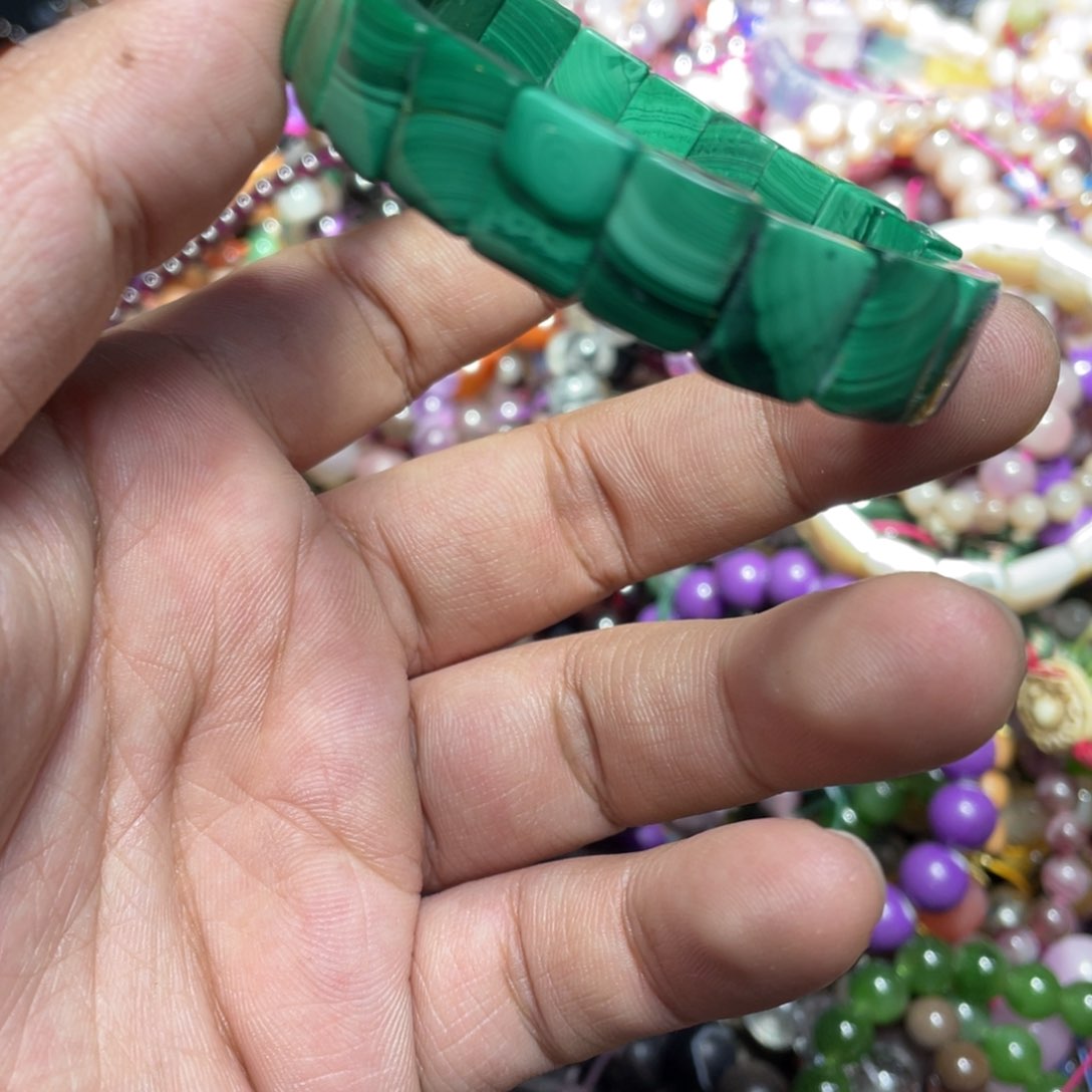 烟晶手链银S800镀金镶嵌