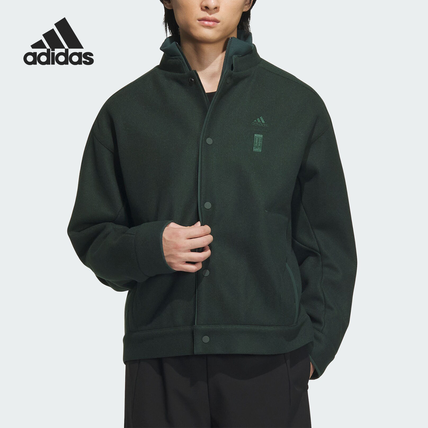 Adidas/阿迪达斯正品新款男士立领宽松休闲运动夹克IX4286