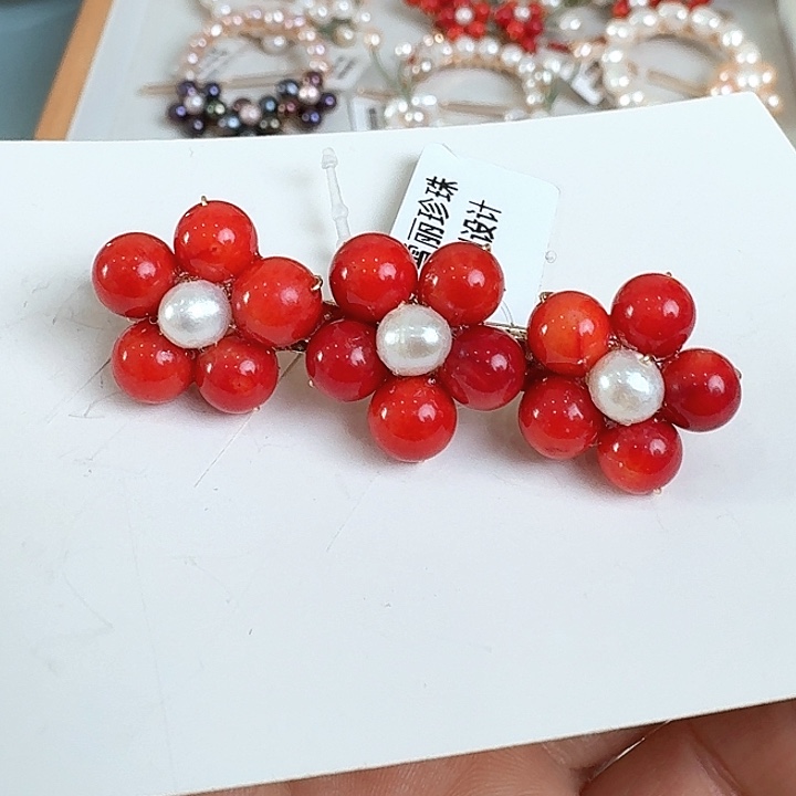 淡水珍珠发饰未镶嵌