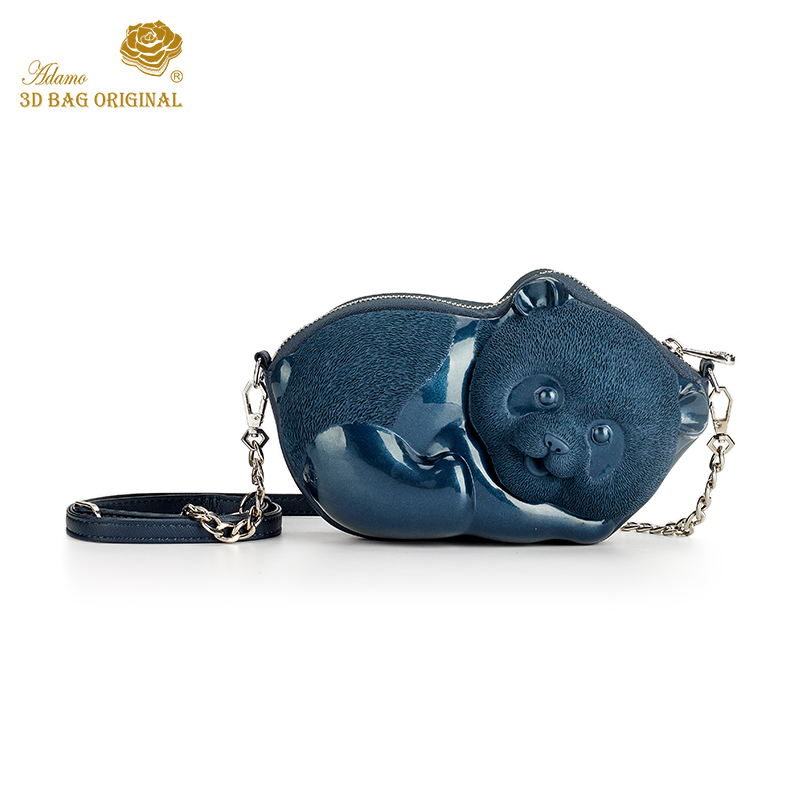 Adamo 3D Bag original姿姿熊猫单肩斜挎包时尚蓝色休闲百搭包