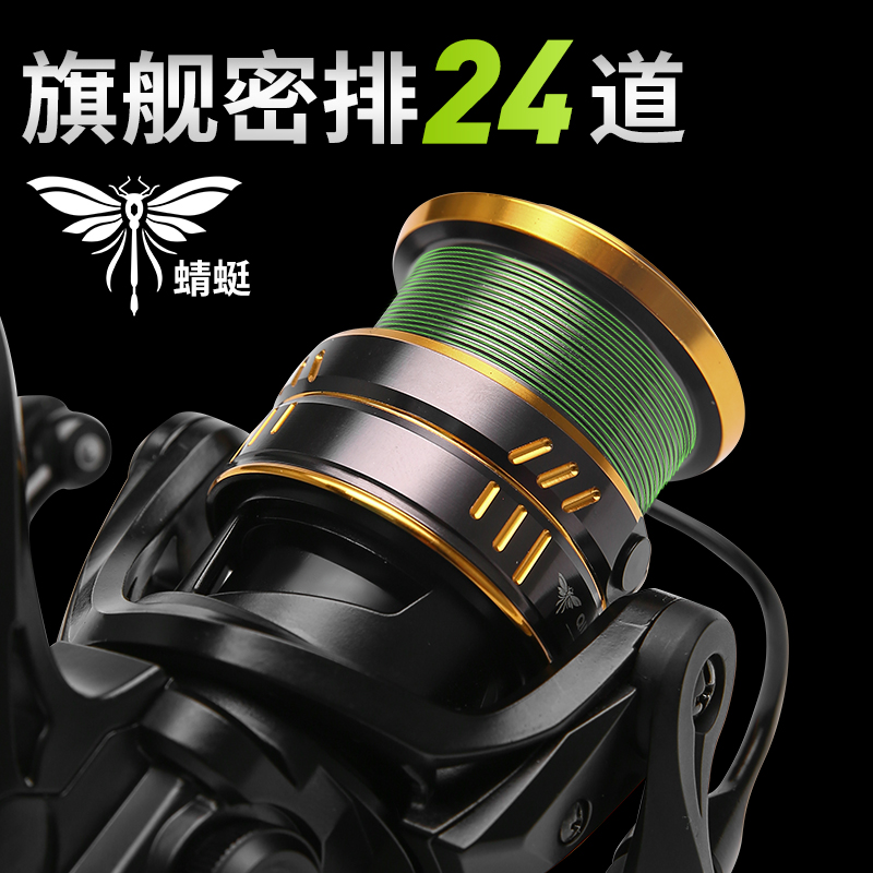 KEDI/科的蜻蜓密集排线 路亚纺车轮碳纤维浅线杯远投轮渔轮鱼线轮