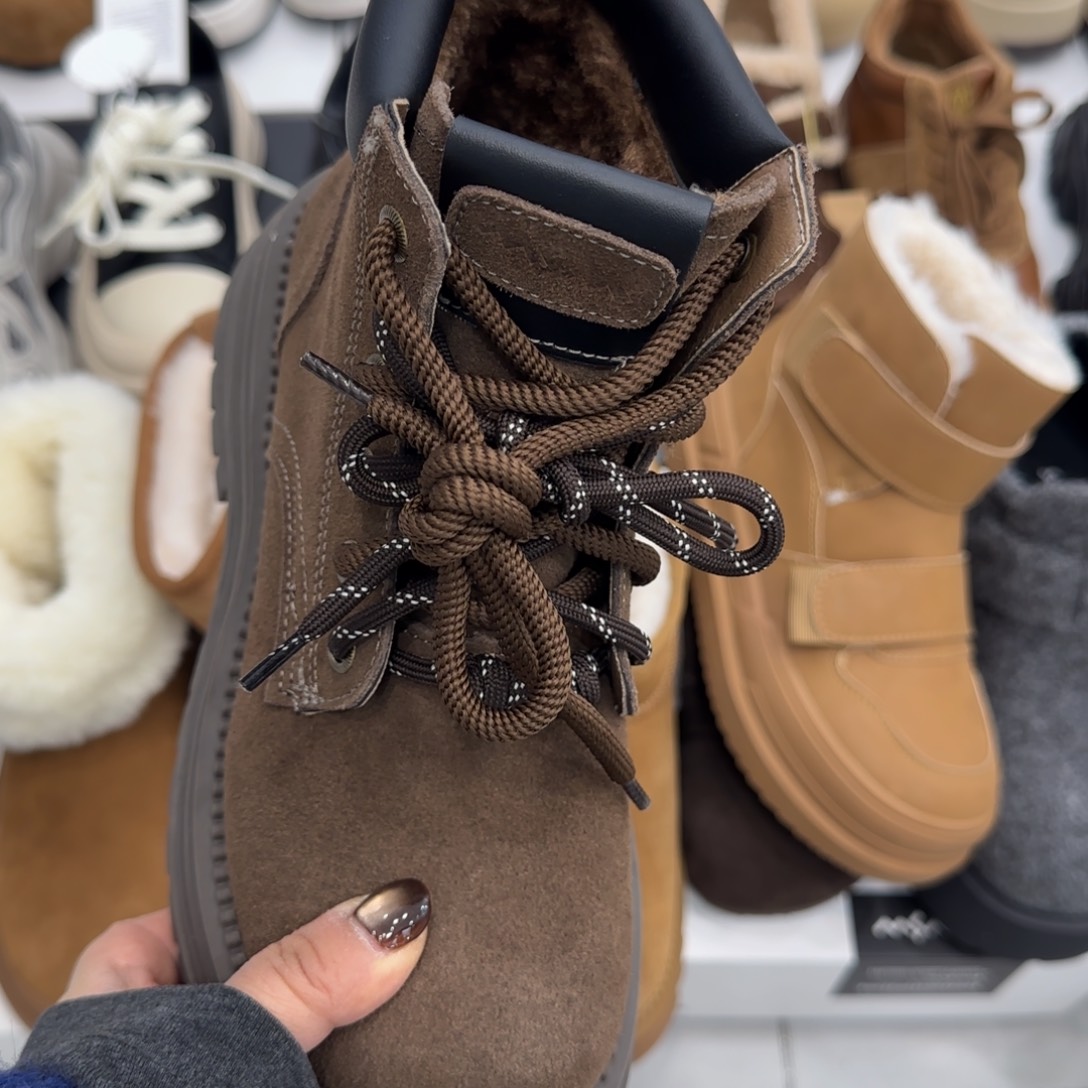 牛皮（革）玛莎玛索马丁靴大棉咖啡色三六码