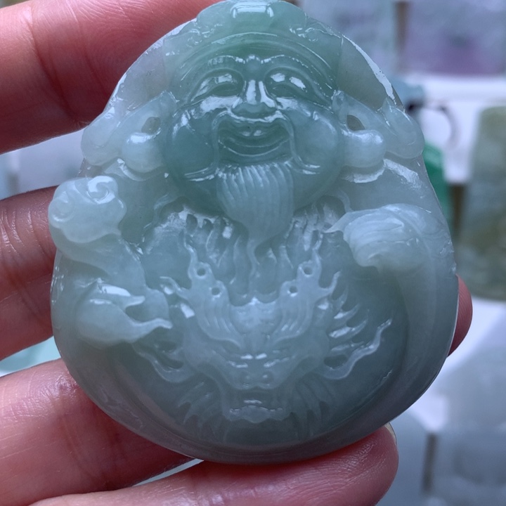 定制翡翠未镶嵌挂件财神挂件