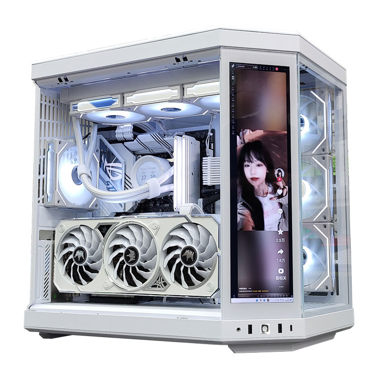 【Y70鱼缸海景房】9800/9950X3D/RTX5070Ti/80/90触摸diy电脑台式机