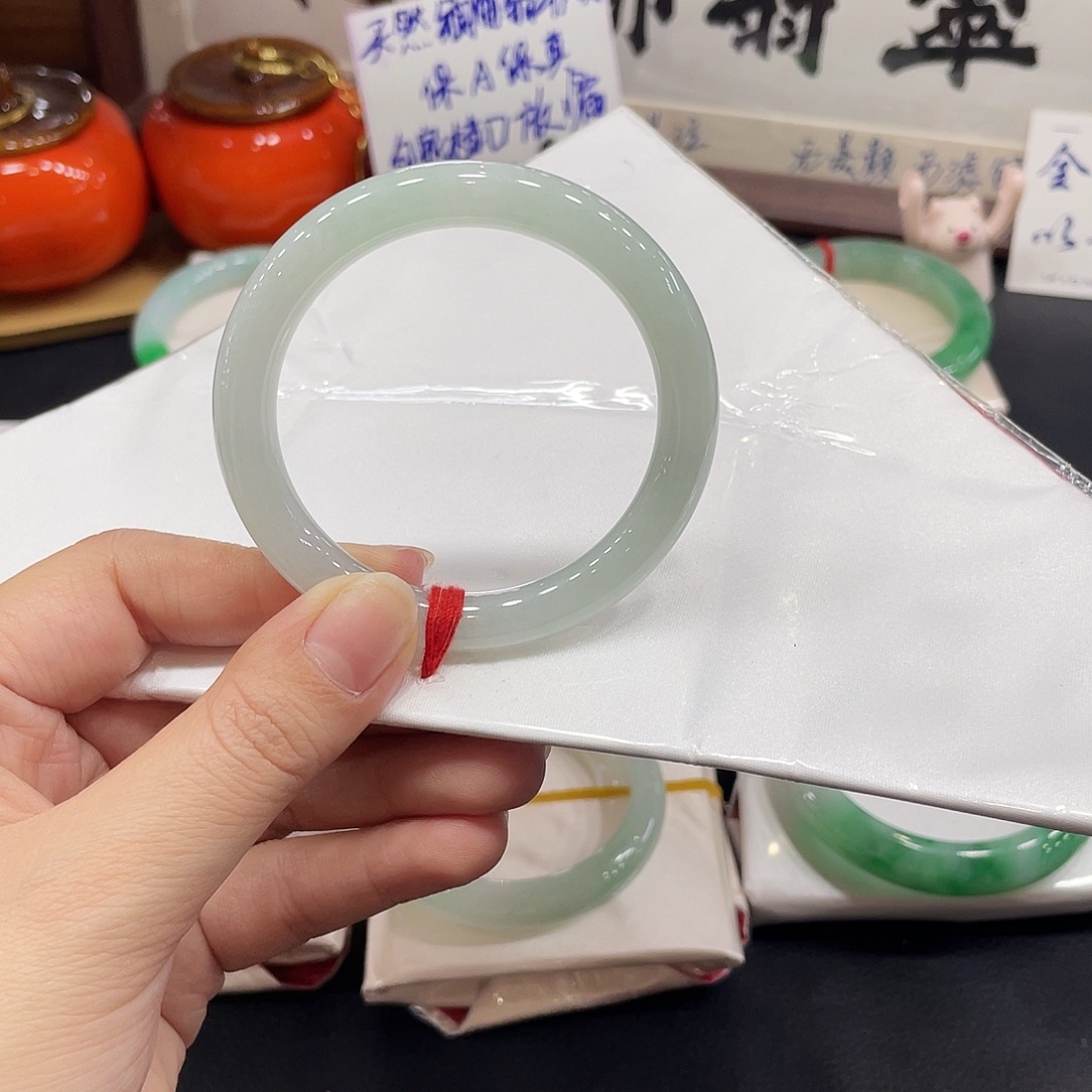 翡翠未镶嵌手镯天然缅甸A货翡翠手镯9