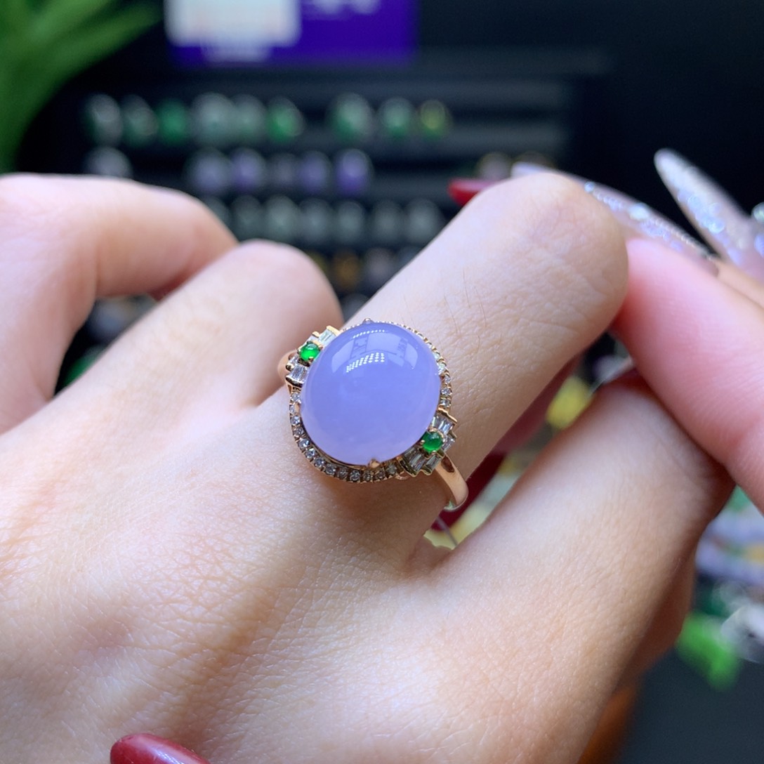 翡翠颈饰18K金镶嵌天然