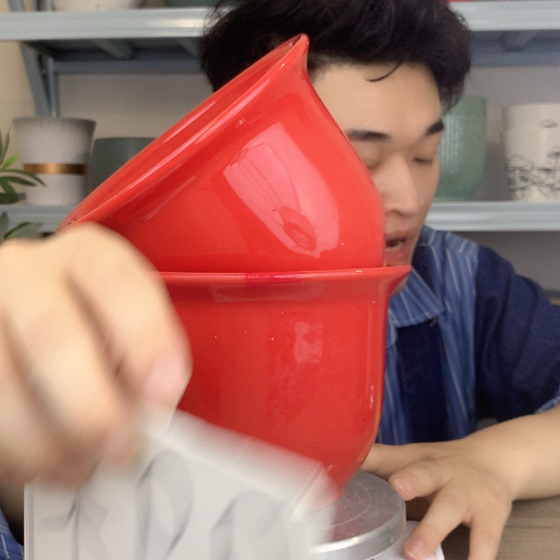 红陶微瑕/红色花盆14x13两个花盆