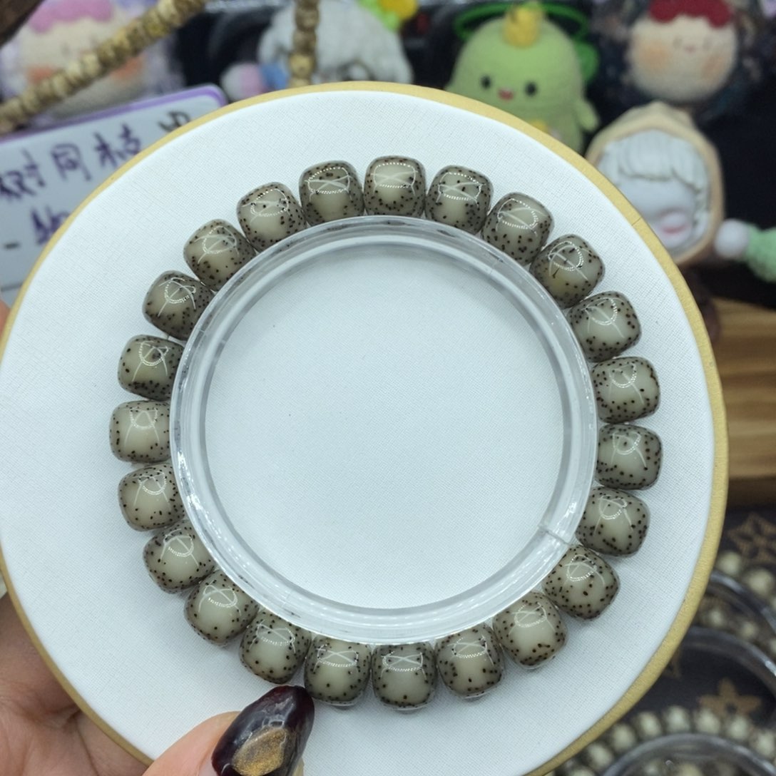 星月菩提手串绿冰半壁留白10✖️9