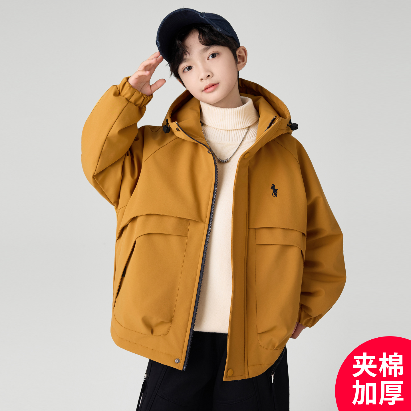 2025新款儿童男童时尚百搭深秋加厚外套C5031