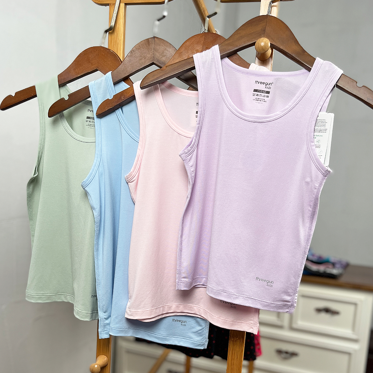 H643 童装110-170码国内儿童莫代尔背心男女童夏季基础款休闲百搭