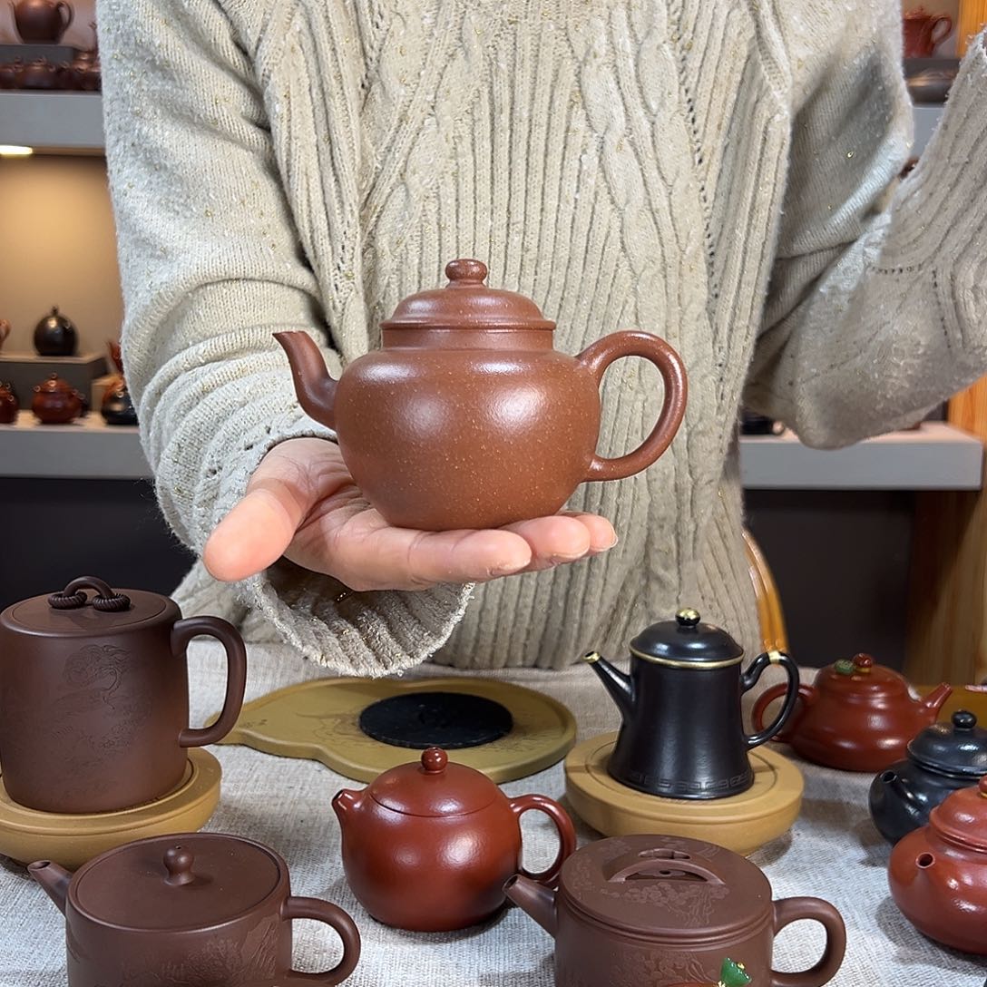 紫砂茶壶熟****人宫灯 降坡泥 220cc