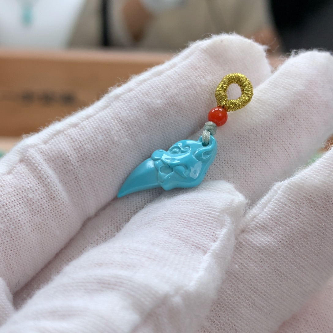 绿松石未镶嵌绿松石侧挂