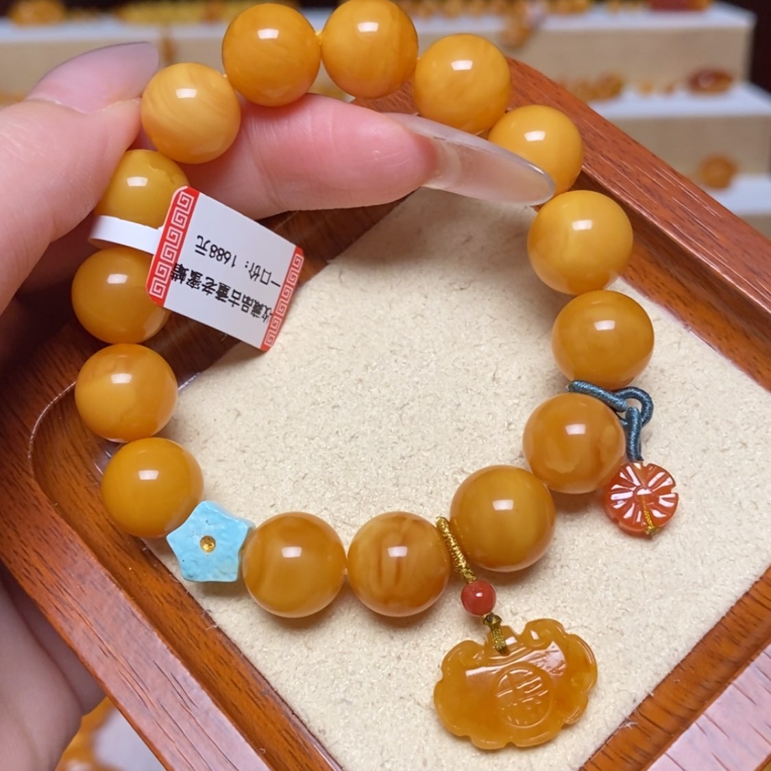 【闪购商品】未镶嵌蜜蜡手链手串