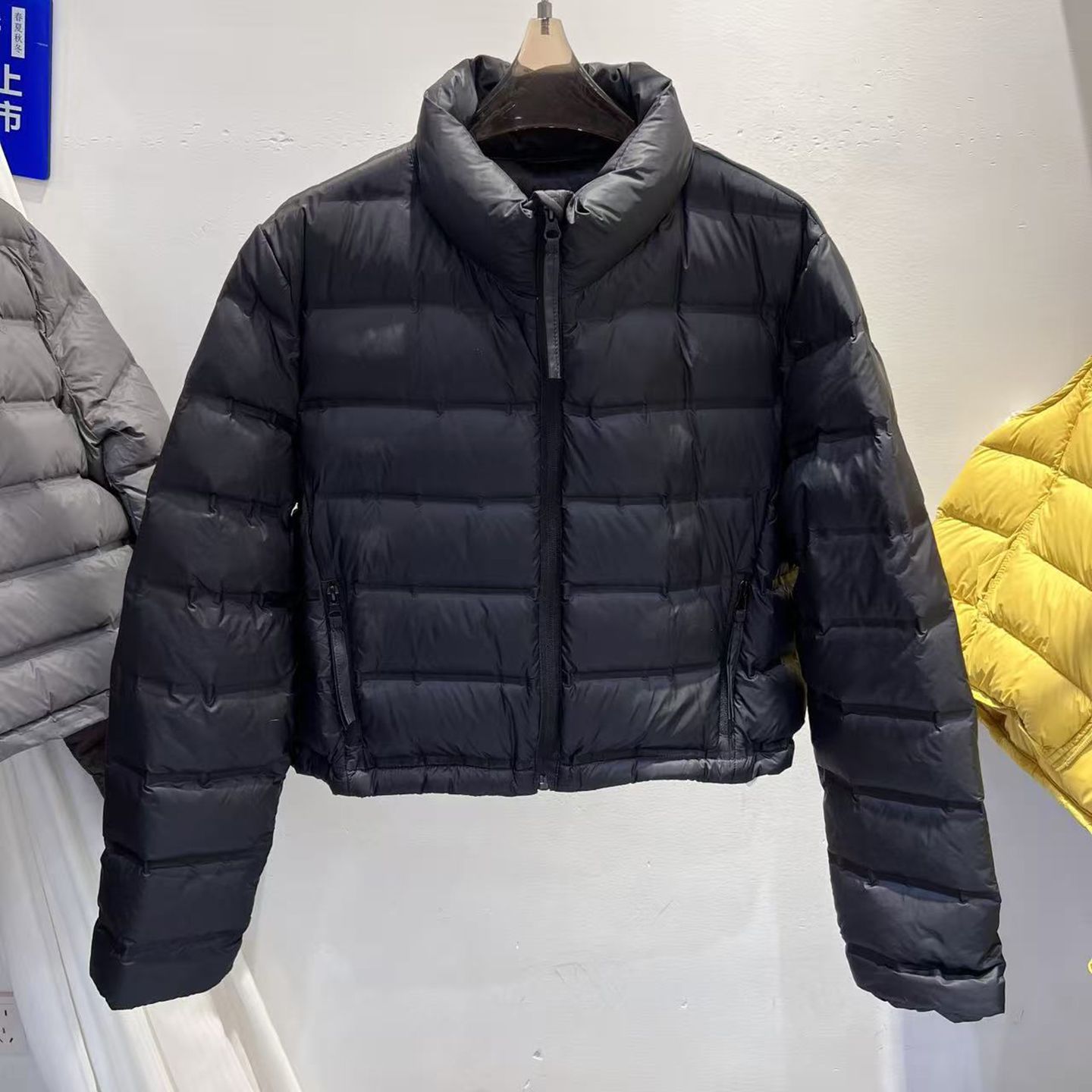 韩版时尚百搭显瘦短款90白鸭绒高品绒服女立领外套冬新款羽绒服