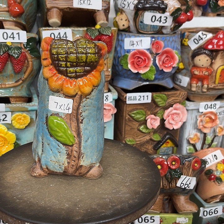 紫砂花盆粗陶材质多肉花盆