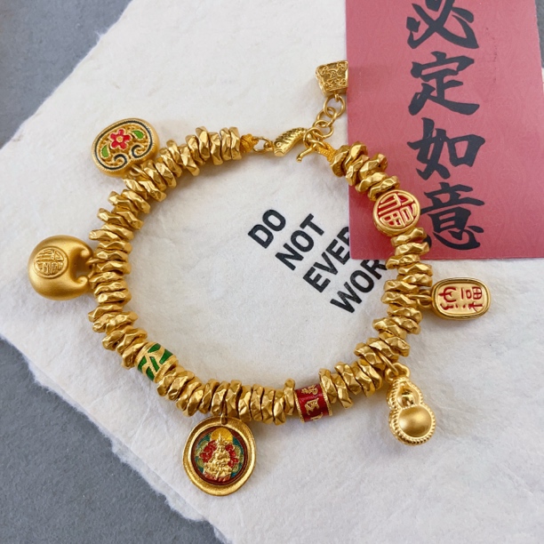 足金【DIY手编多款盘缠手串】足金999盘缠手串