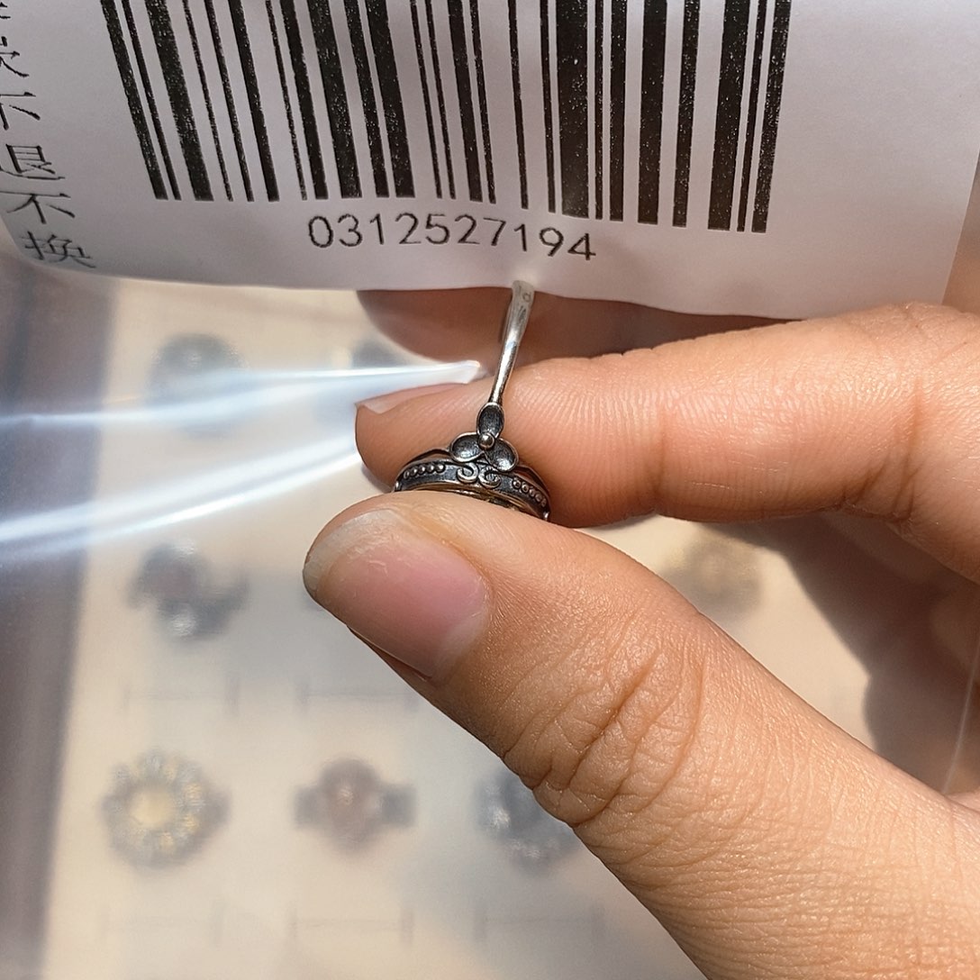 星***月水晶戒指银S925镶嵌