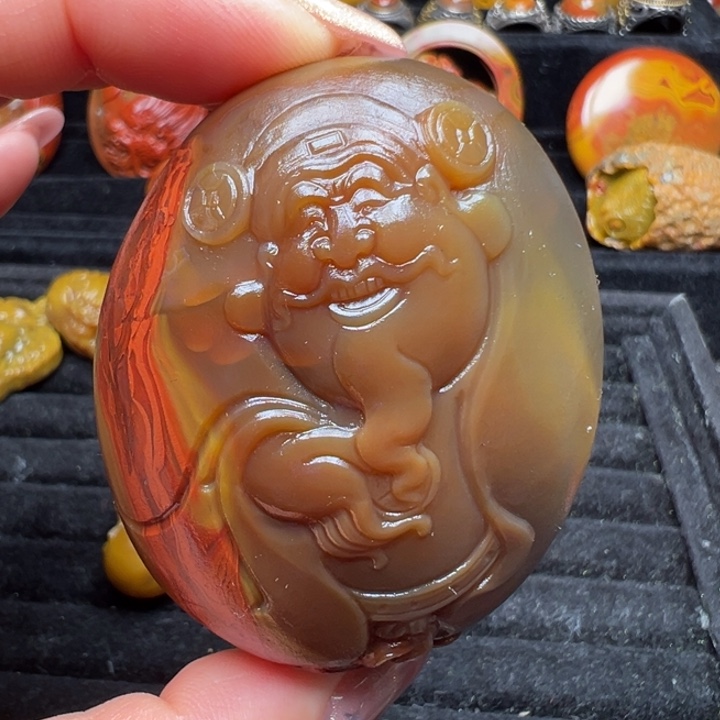 玛瑙/玉髓未镶嵌战国红