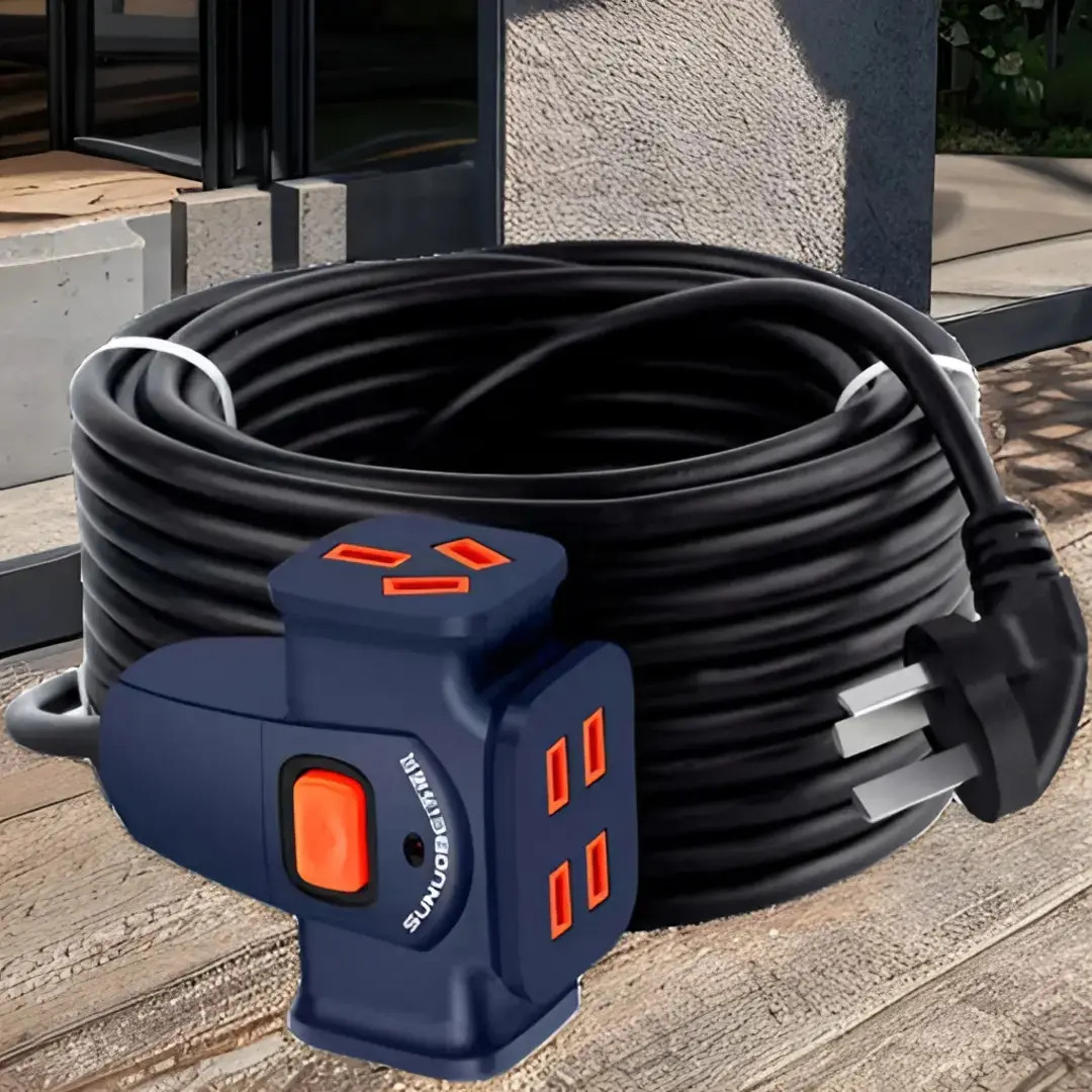家用电动车户外插座带5/100米线排插地拖插接线板电源延长线电力商品图