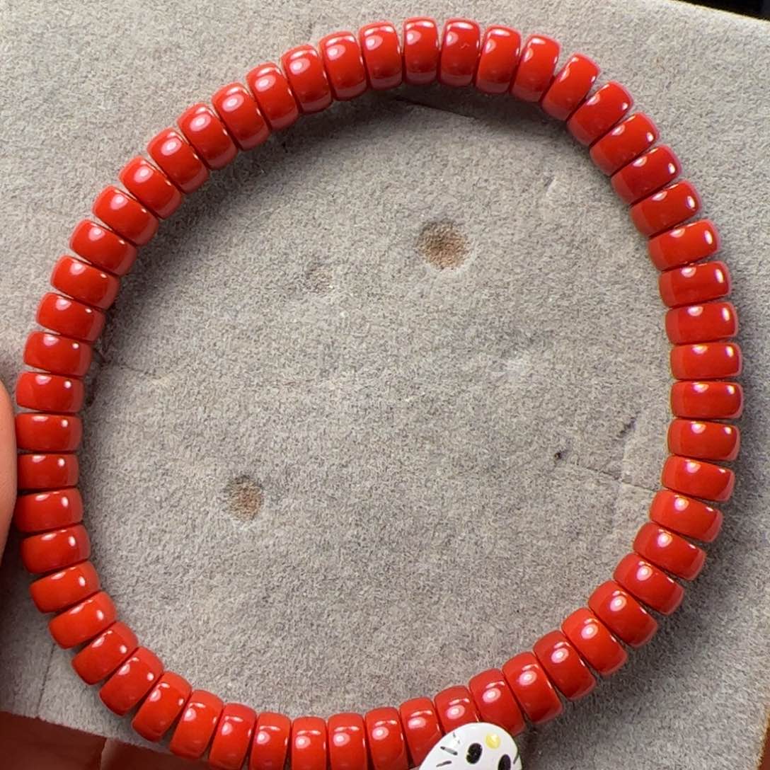 南红玛瑙6+药片单圈未镶嵌