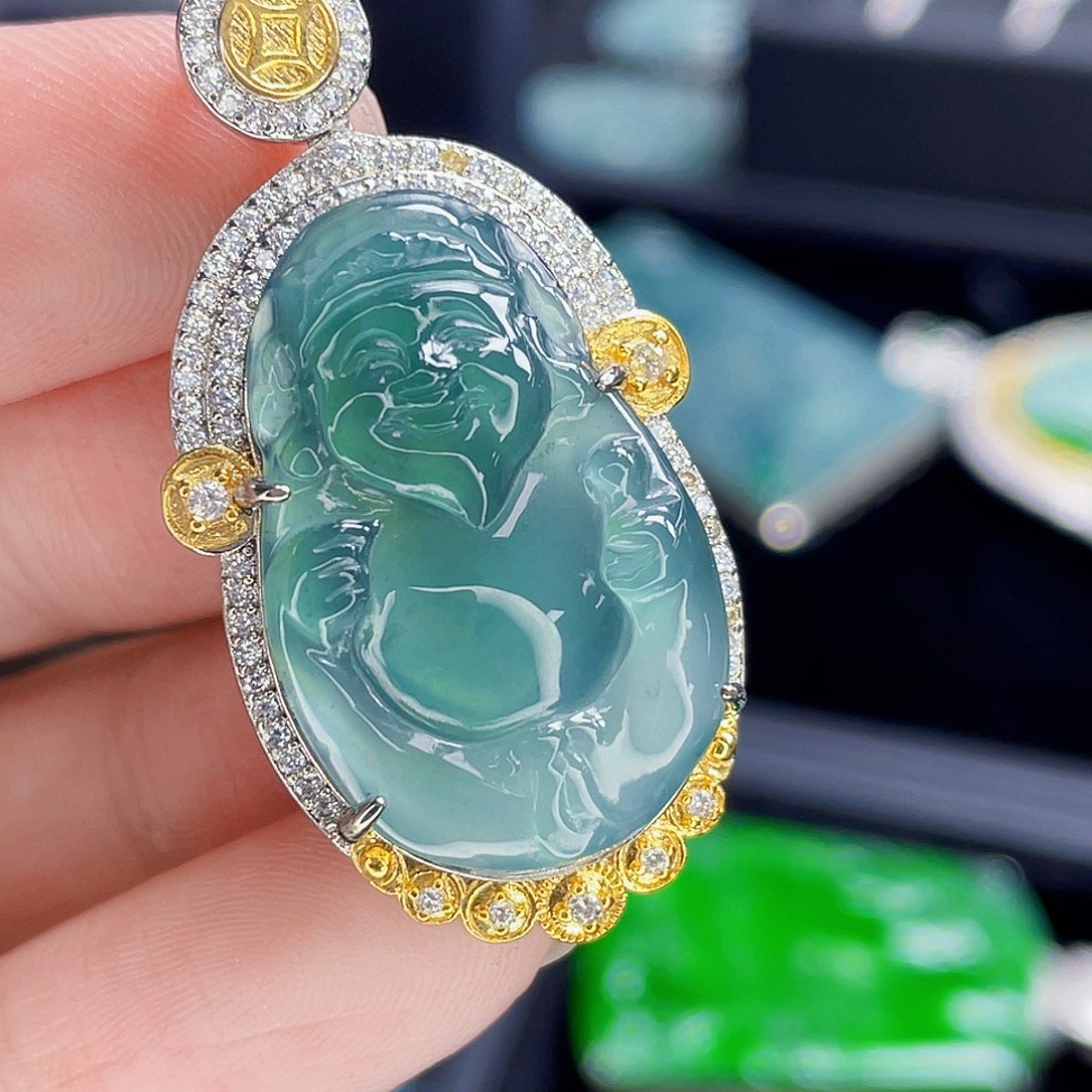 翡翠未镶嵌吊坠(不含链)