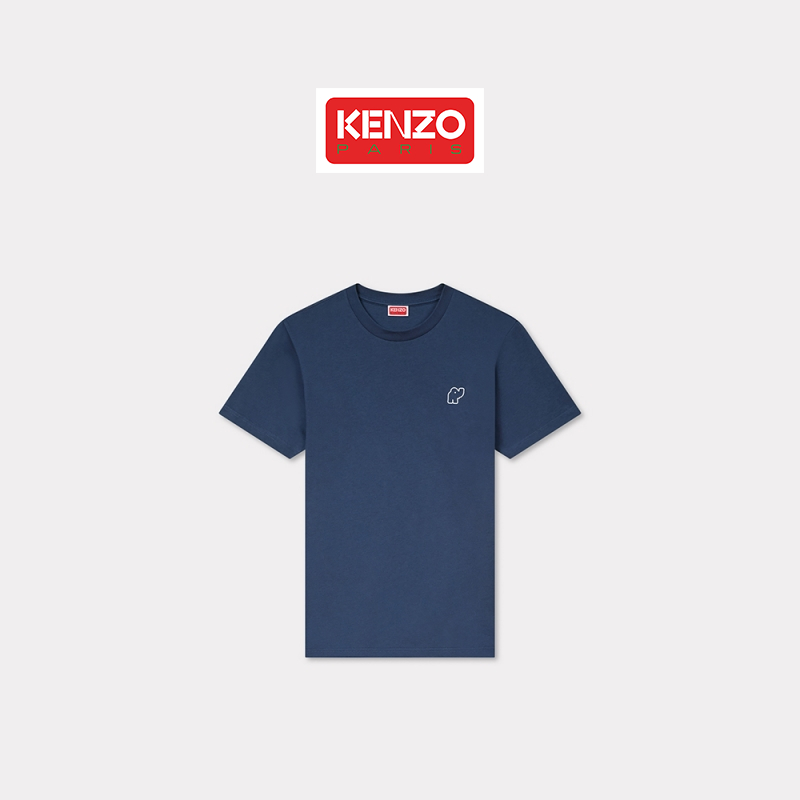 KENZO 25秋冬新品 男士修身版型大象图案T恤衫