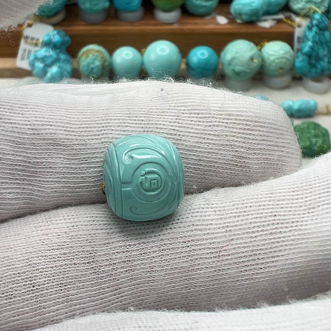 绿松石博古珠 未镶嵌