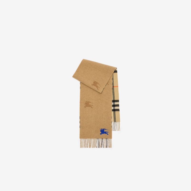 BURBERRY/博柏利【新品】双面马术骑士徽标拼格纹羊绒围巾81163091商品图