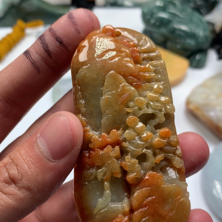 翡翠未镶嵌颈饰保真天然a货翡翠
