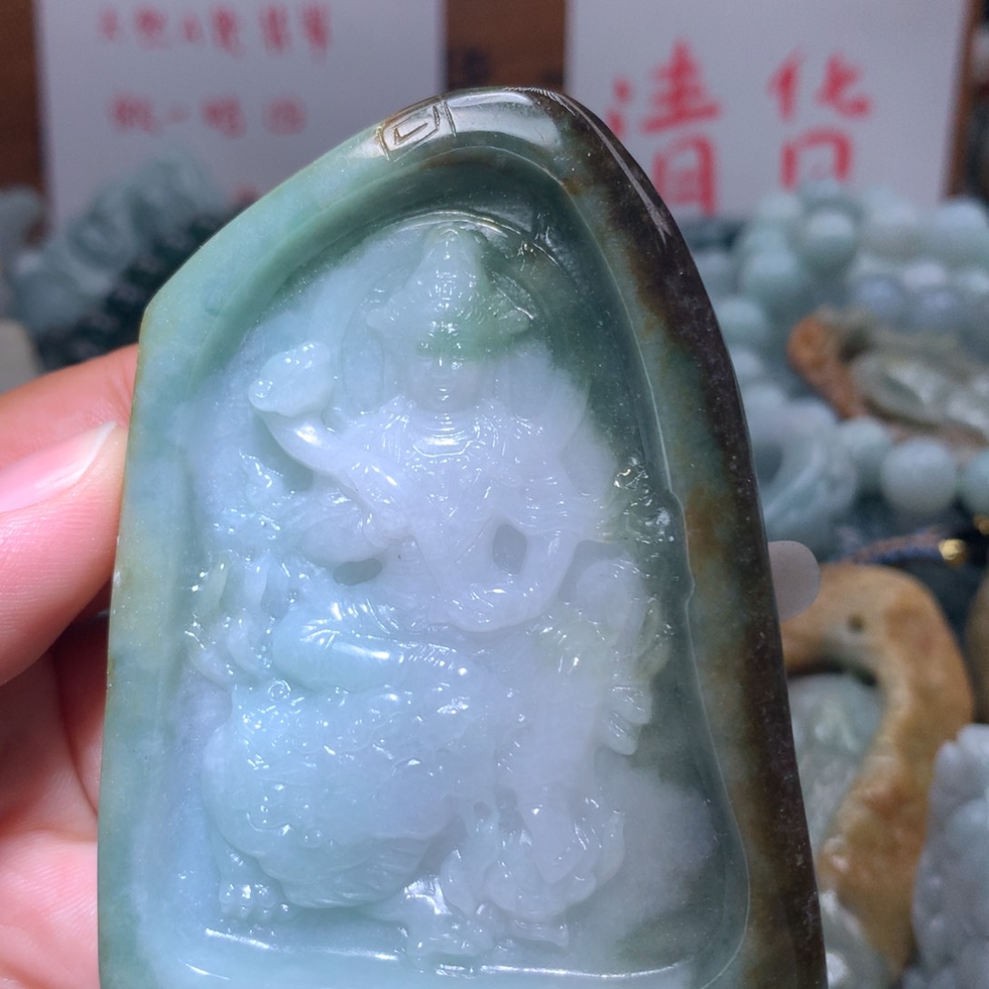 翡翠未镶嵌颈饰保真天然A货翡翠