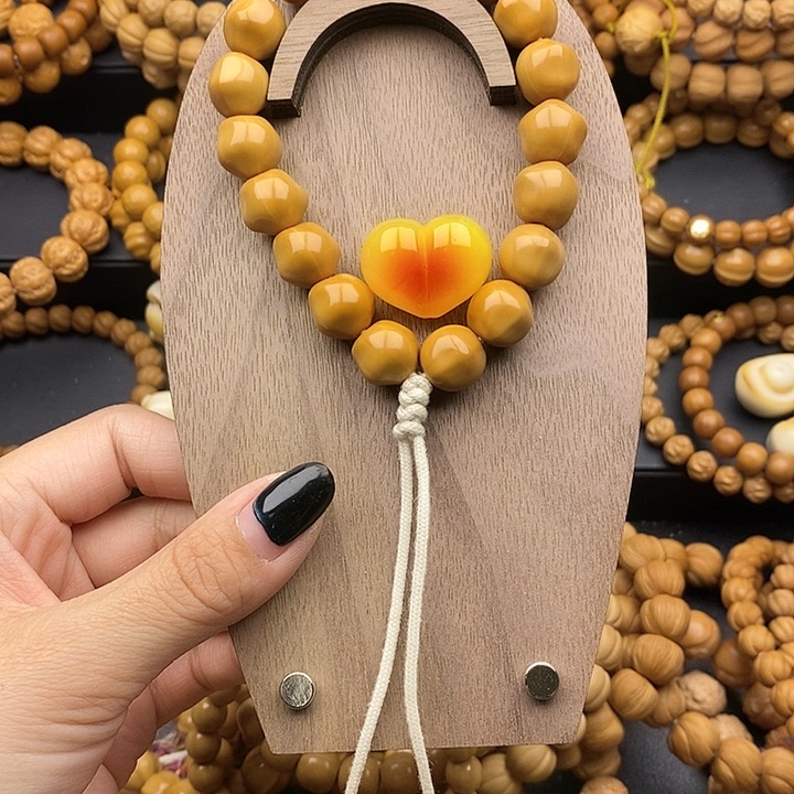 柰全品 星手持 爱心蜜蜡