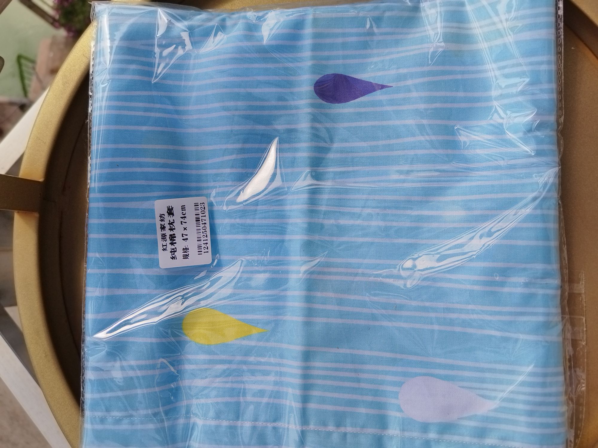 直角纯棉枕套48cm*74cm单只（花型随机发）