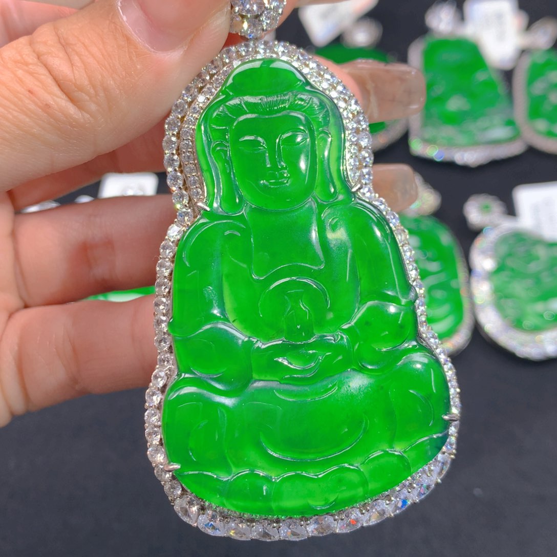 翡翠颈饰银S925镶嵌1111111111