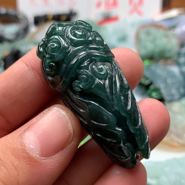 翡翠颈饰未镶嵌保真天然a货翡翠
