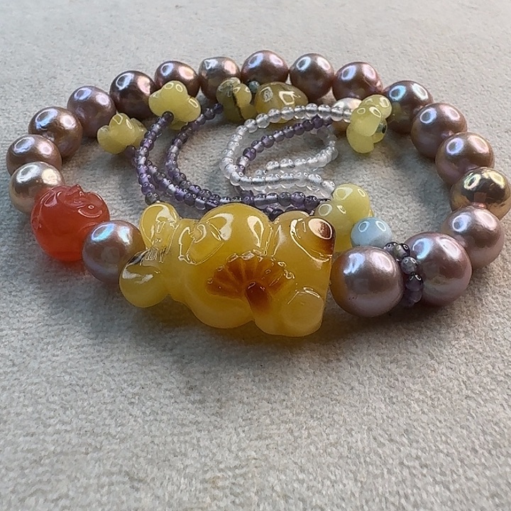 琥珀未镶嵌手链琥珀手串