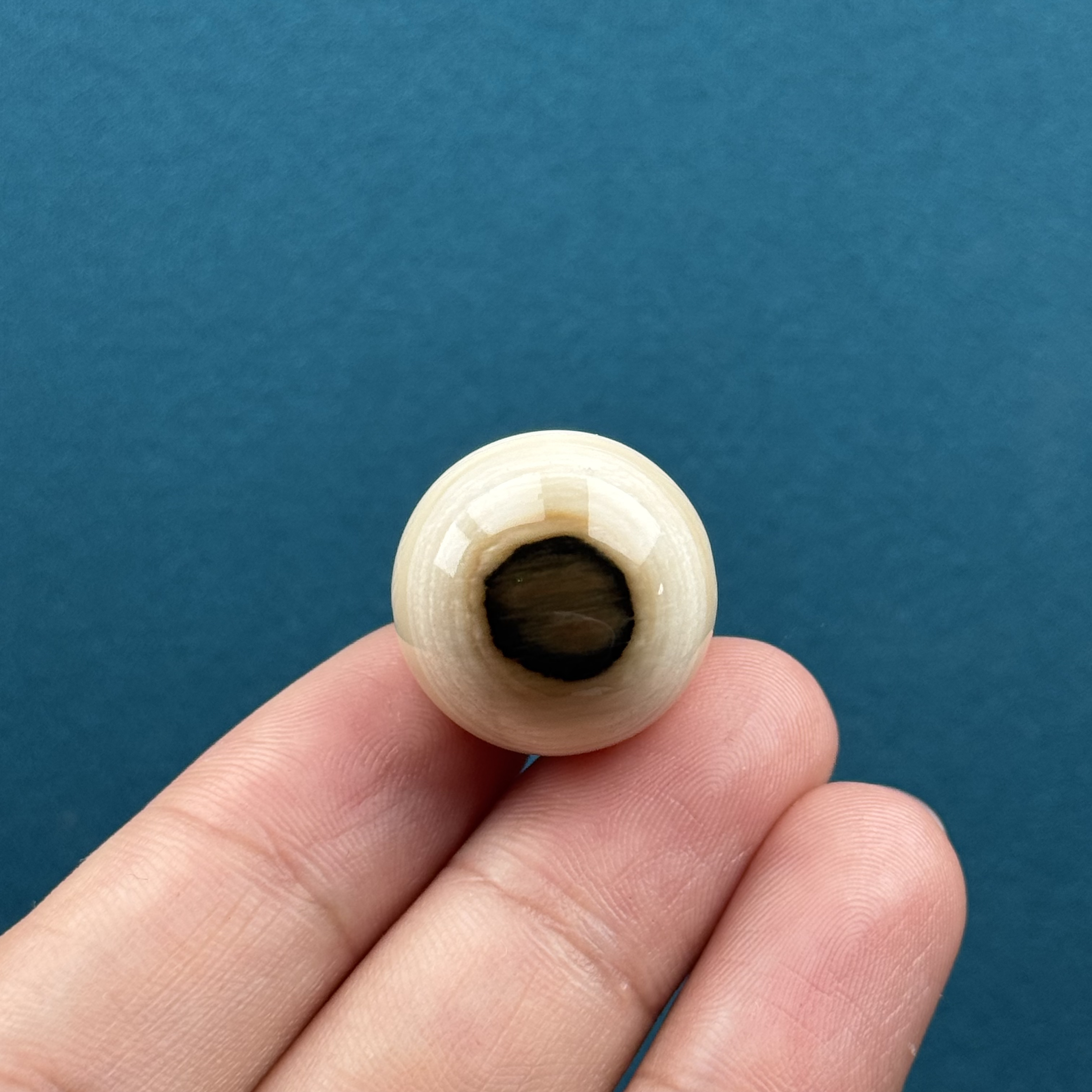 S99-36天然猛犸牙黄金瞳圆珠20mm一物一图支持鉴定